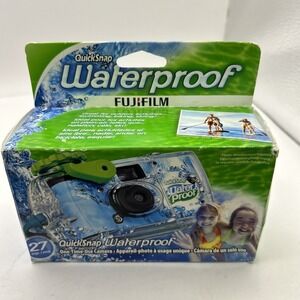 Fujifilm QuickSnap Waterproof 800 35mm Disposable Camera NEW 27 Exposure